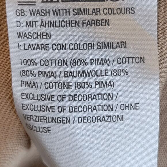 Isaac Mizrahi Womens Sz L Tan Solid Short Sleeve T-Shirt - Picture 8 of 12